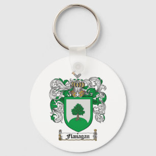 FLANAGAN FAMILY CREST - FLANAGAN COAT OF ARMS KEY RING