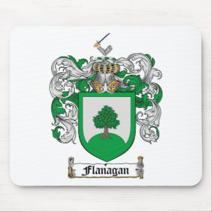 FLANAGAN FAMILY CREST -  FLANAGAN COAT OF ARMS MOUSE MAT