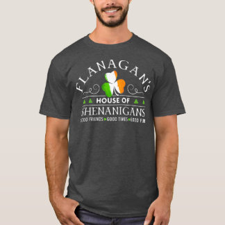 Flanagan  House of Shenanigans St Patricks Day T-Shirt