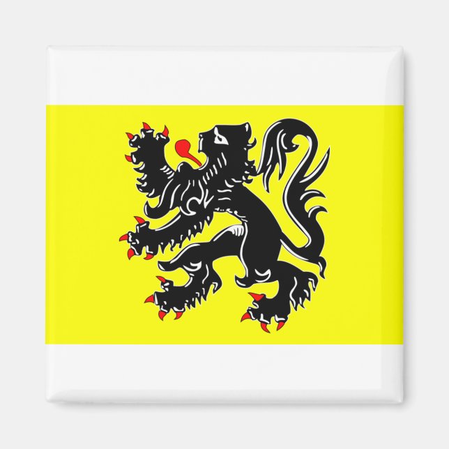 flanders, belgium flag magnet (Front)