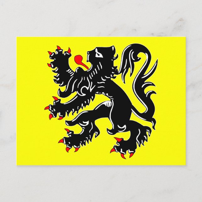 Flanders, Belgium flag Postcard (Front)