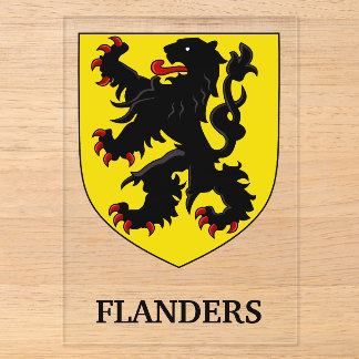 Flanders Coat of Arms Heraldic Lion Acrylic Invitations