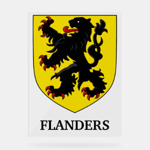 Flanders Coat of Arms Heraldic Lion Acrylic Sign