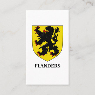 Flanders Coat of Arms Heraldic Lion Business Card