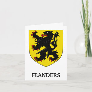 Flanders Coat of Arms Heraldic Lion Card
