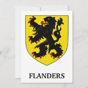 Flanders Coat of Arms Heraldic Lion Invitation