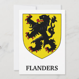 Flanders Coat of Arms Heraldic Lion Invitation