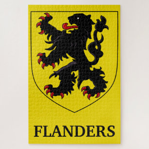 Flanders Coat of Arms Heraldic Lion Jigsaw Puzzle
