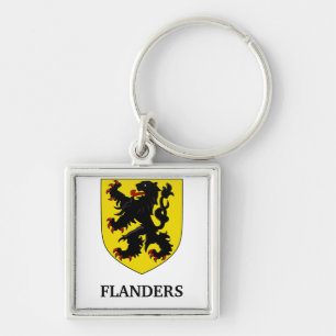 Flanders Coat of Arms Heraldic Lion Key Ring