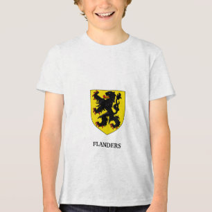 Flanders Coat of Arms Heraldic Lion Tri-Blend Shirt