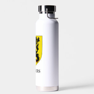 Flanders Coat of Arms Heraldic Lion Water Bottle