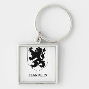 Flanders Lion Graphic Design Art Key Ring