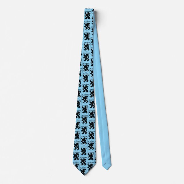 Flanders Lion Graphic Design Art Tie (Front)