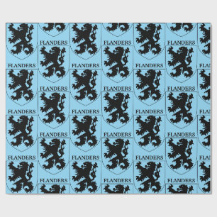 Flanders Lion Graphic Design Art Wrapping Paper
