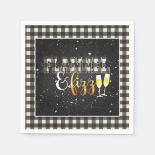 Flannel and Fizz Paper Napkin - White - Fizz