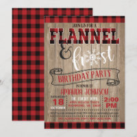 Flannel and Frost Birthday Party Invitation - WD