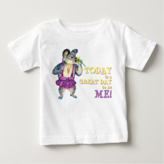 Flannel Animal- Koala-great day to be me Baby T-Shirt