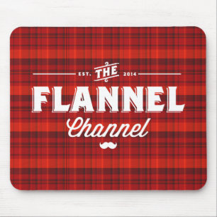 Flannel Channel Logo "Mouse Plaid" Mouse Mat