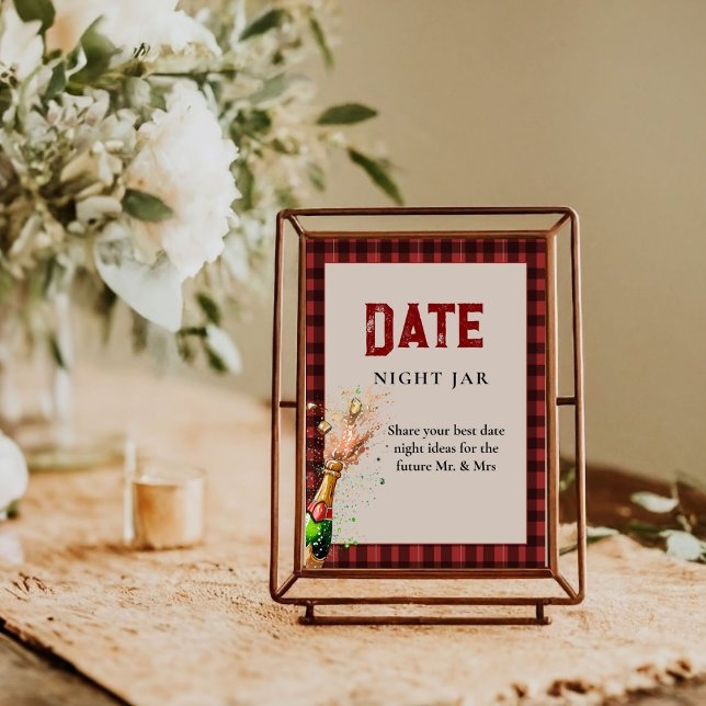 Flannel & fizz winte Bridal Shower Date Ideas Sign (Creator Uploaded)