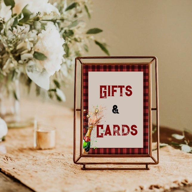 Flannel & fizz winter Bridal Shower Gifts & Cards Poster (Creator Uploaded)