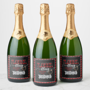 Flannel Fling Before the Ring Sparkling Wine Label