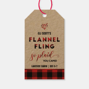 Flannel Fling Personalised Thank You Favour Gift Tags