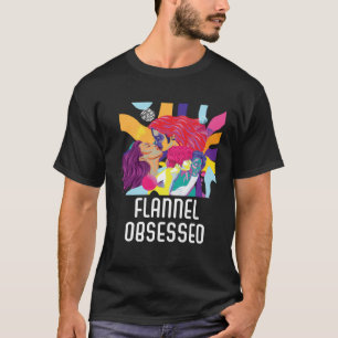 Flannel Obsessed Bisexual Rainbow Pride Bisexualit T-Shirt