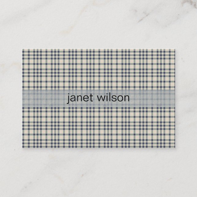 flannel pattern business card (Front)