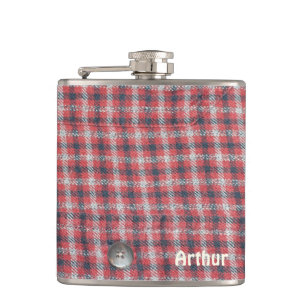 Flannel Plaid Shirt Hip Flask