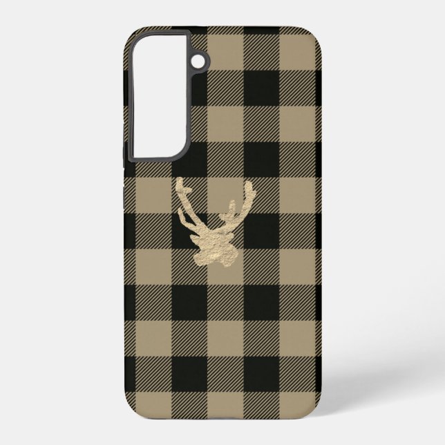 Flannel Reindeer/elk/deer Samsung Galaxy S22+ Case (Back)