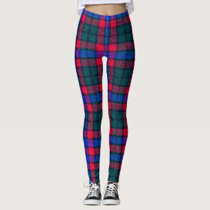 Flannel Women's leggings  in Red blue green