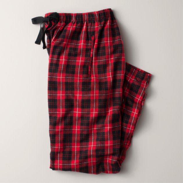 Women's red and black plaid pajamas sale