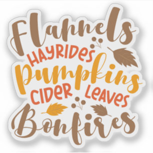 Flannels Hay Rides Pumpkins Cider Leaves Bonfires