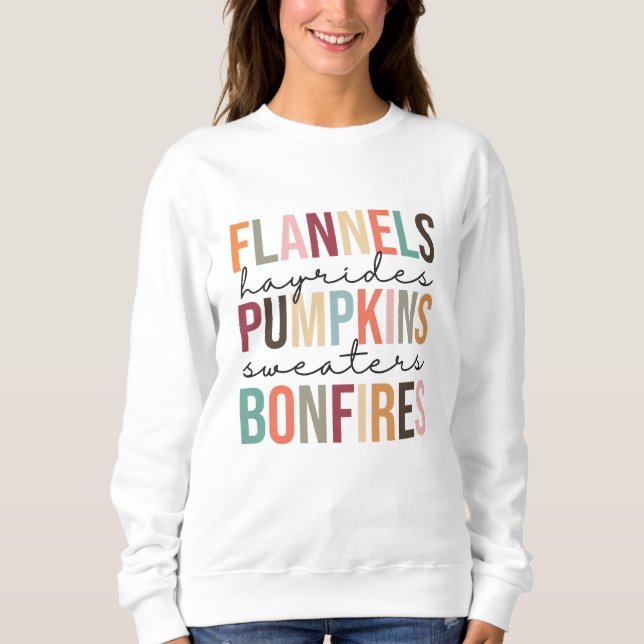  Flannels Hayrides Pumpkins Sweaters Bonfires (Front)