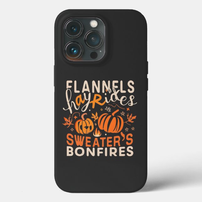Flannels Hayrides Pumpkins Sweaters Bonfires Case-Mate iPhone Case (Back)