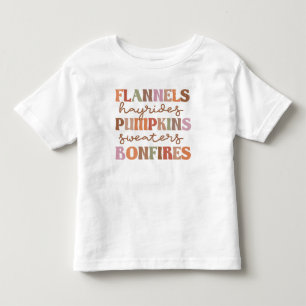 Flannels Pumpkins Bonfires Toddler T-Shirt