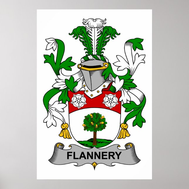 Flannery Family Crest Poster (Front)