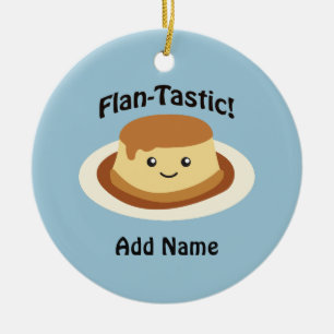 Flantastic! Cute flan Ceramic Tree Decoration