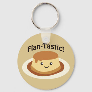 Flantastic! Cute flan Key Ring