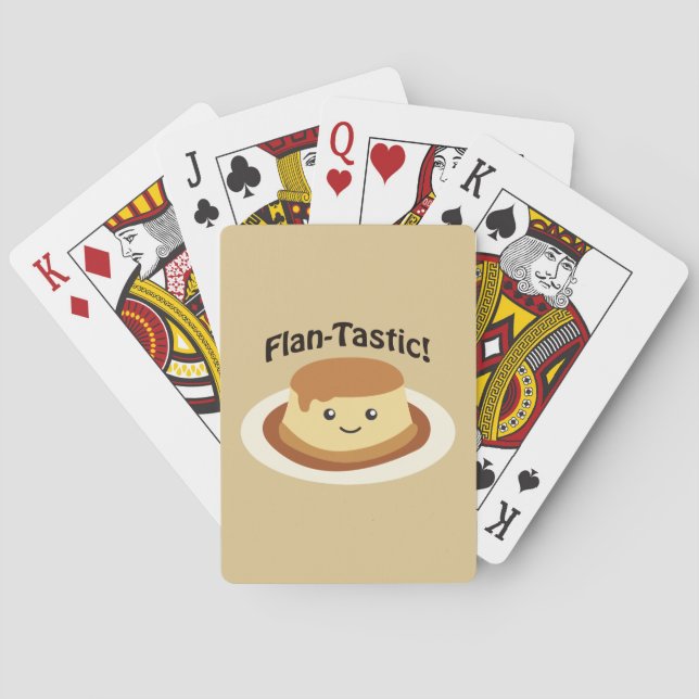 Flantastic! Cute flan Playing Cards (Back)