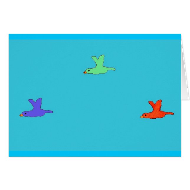 "Flap flap flap" card (Front Horizontal)