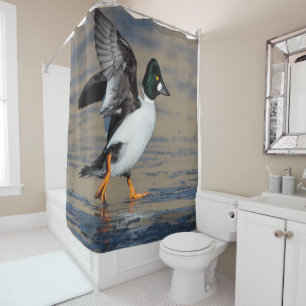 Flap of a goldeneye shower curtain