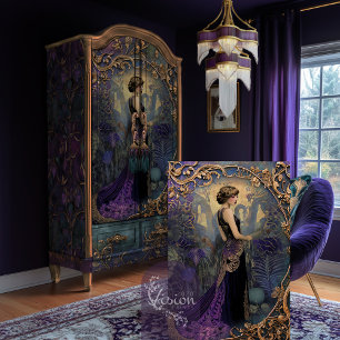 Flapper Adore Roaring 20's Nouveau Portrait Tissue Paper