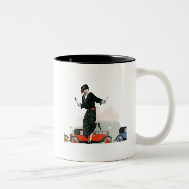 Flapper and Roadster Two-Tone Coffee Mug (Right)