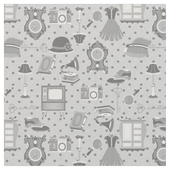 flapper antique nostalgia old fashioned decor fabric (Close Up)
