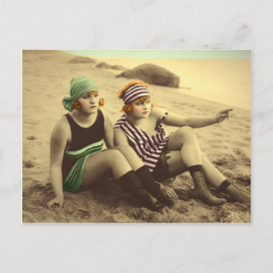 Flapper Bathing Beauties Postcard