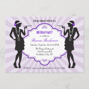 Flapper Birthday Party Invitation