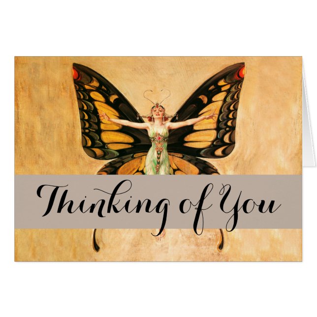 Flapper Butterfly Flying Woman Illustration (Front Horizontal)
