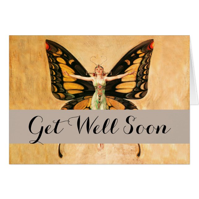 Flapper Butterfly Flying Woman Illustration (Front Horizontal)