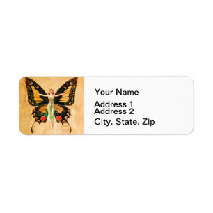 Flapper Butterfly Flying Woman Illustration